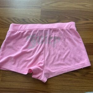 Juicy Couture x forever 21 collab Pink Lounge Shorts bling rhinestones